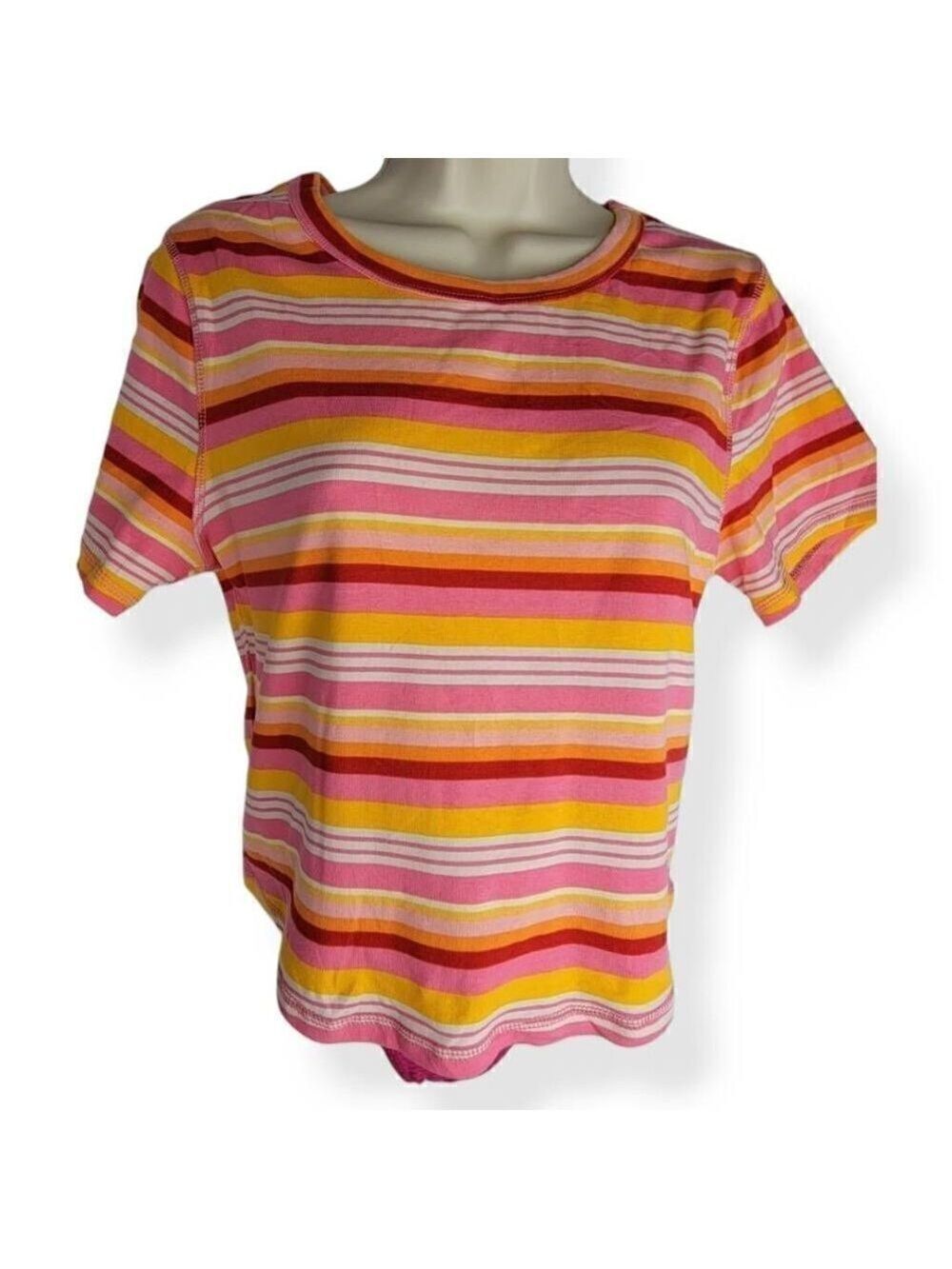 Wild Fable Striped Fitted Cropped Top XL
